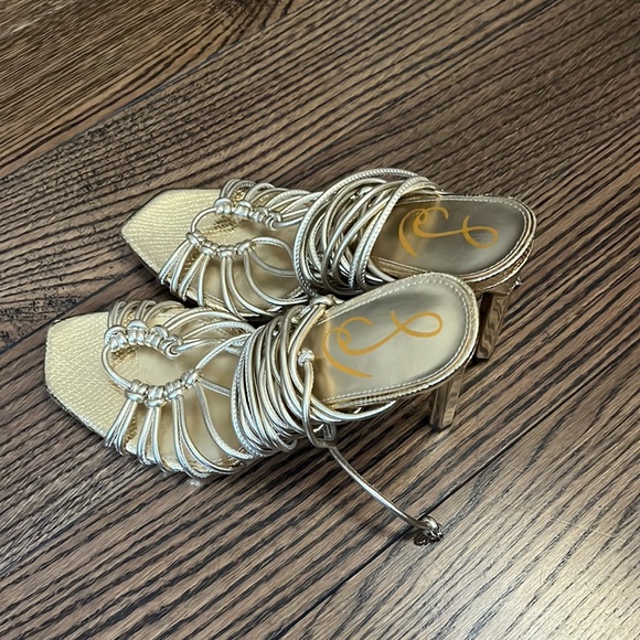 Sam Edelman Gold Wrap Around Heels